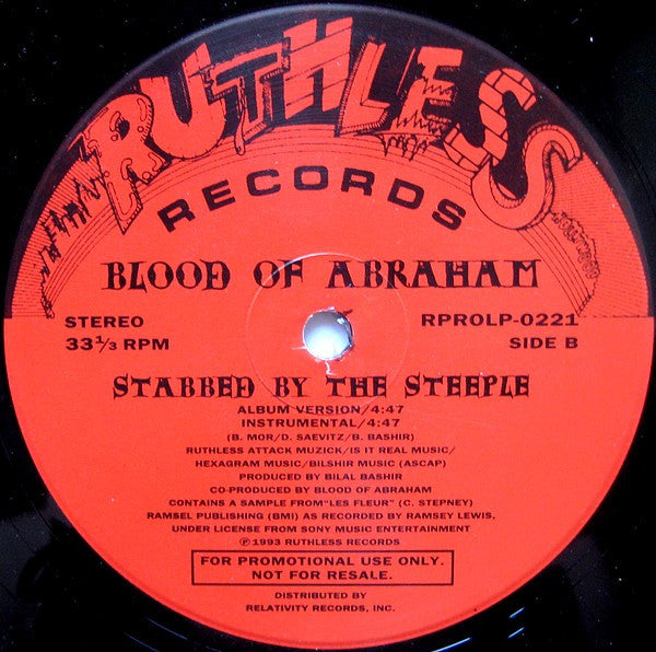 Blood Of Abraham (2) : Stabbed By The Steeple (12", Promo)