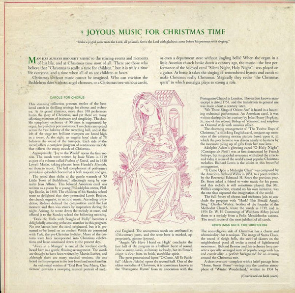 Various : Joyous Music For Christmas Time (4xLP + Box, Comp)