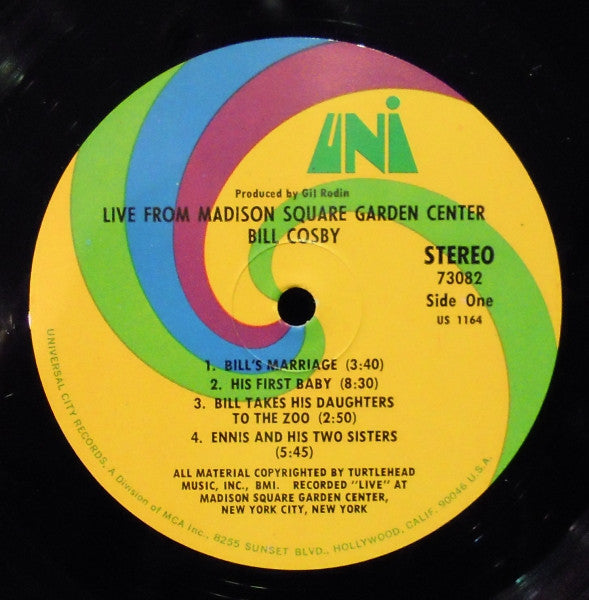 Bill Cosby : "Live" Madison Square Garden Center (LP, Album, Gat)