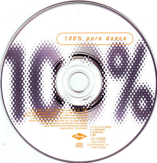 Various : 100% Pure Dance (CD, Comp, Club)