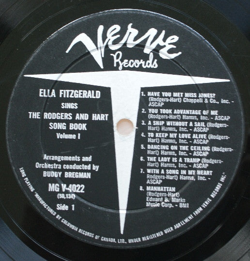 Ella Fitzgerald : Sings The Rodgers And Hart Song Book Volume 1 (LP)