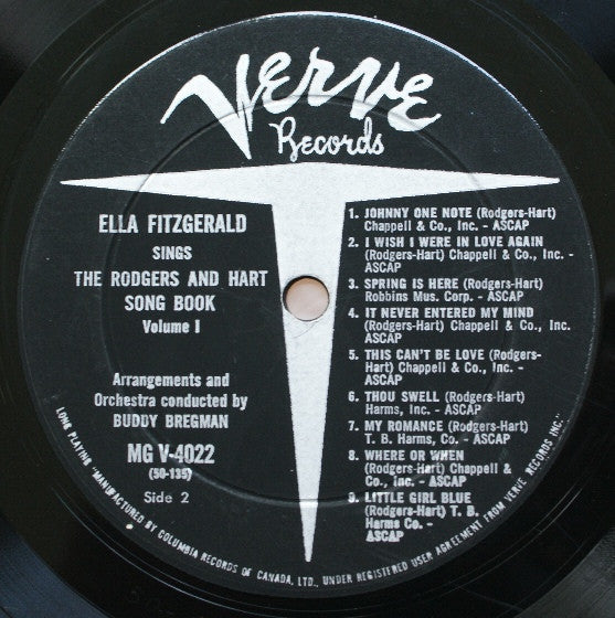 Ella Fitzgerald : Sings The Rodgers And Hart Song Book Volume 1 (LP)