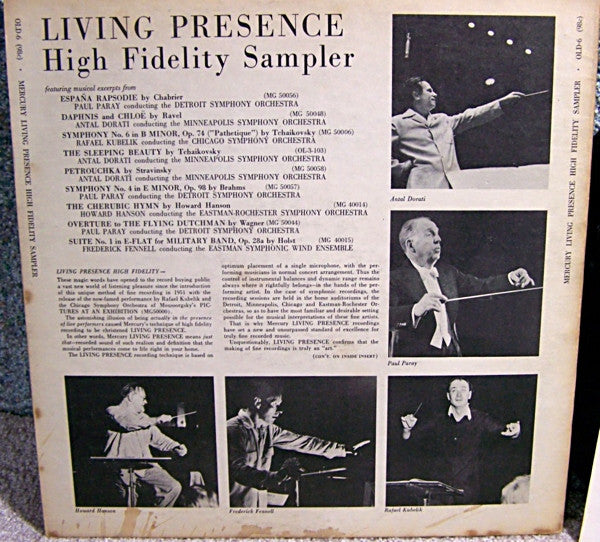 Various : Living Presence High Fidelity Sampler (LP, Mono, Smplr)