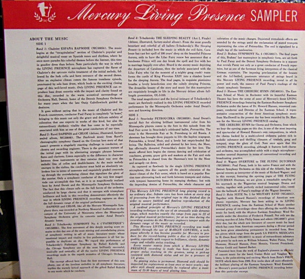 Various : Living Presence High Fidelity Sampler (LP, Mono, Smplr)