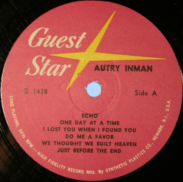 Autry Inman : Great Country & Western Singer (LP, Album, Mono)