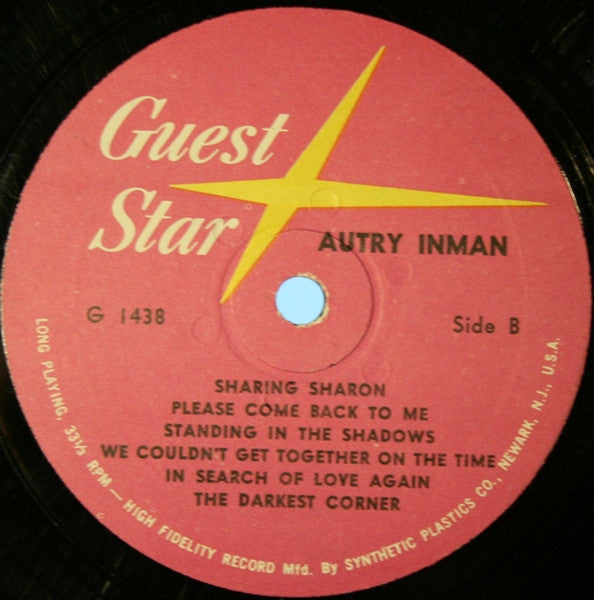 Autry Inman : Great Country & Western Singer (LP, Album, Mono)
