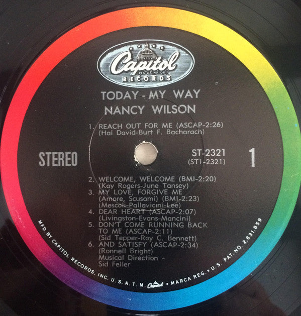 Nancy Wilson : Today - My Way (LP, Album)