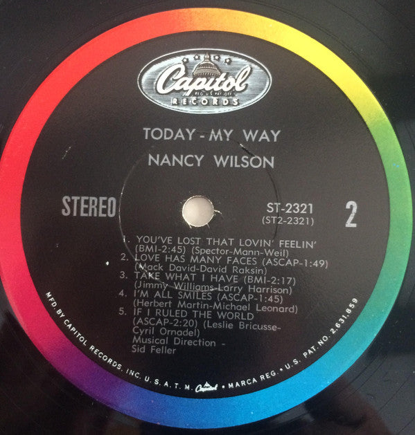 Nancy Wilson : Today - My Way (LP, Album)