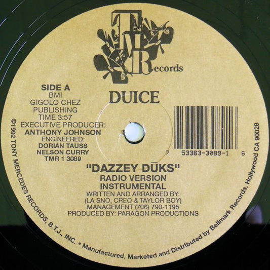 Duice : Dazzey Dūks (12", RP)