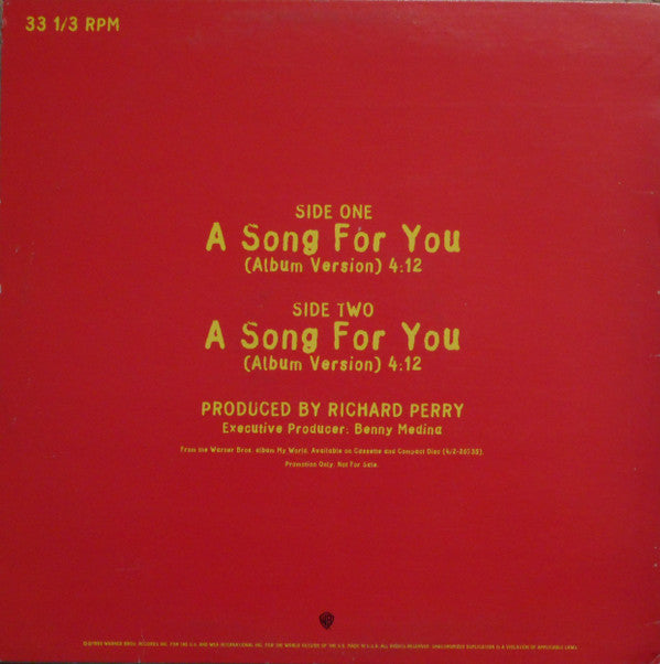Ray Charles : A Song For You (12", Promo)