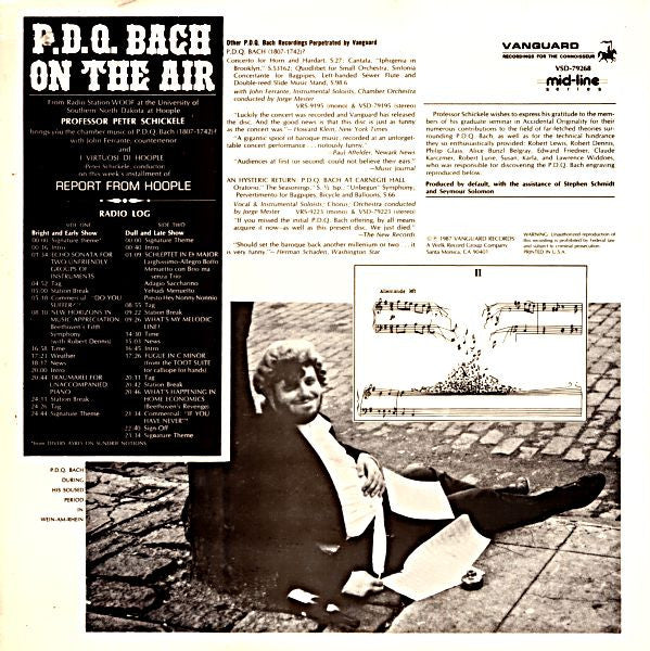 P.D.Q. Bach With Peter Schickele : P.D.Q. Bach On The Air (LP, Album, RE)