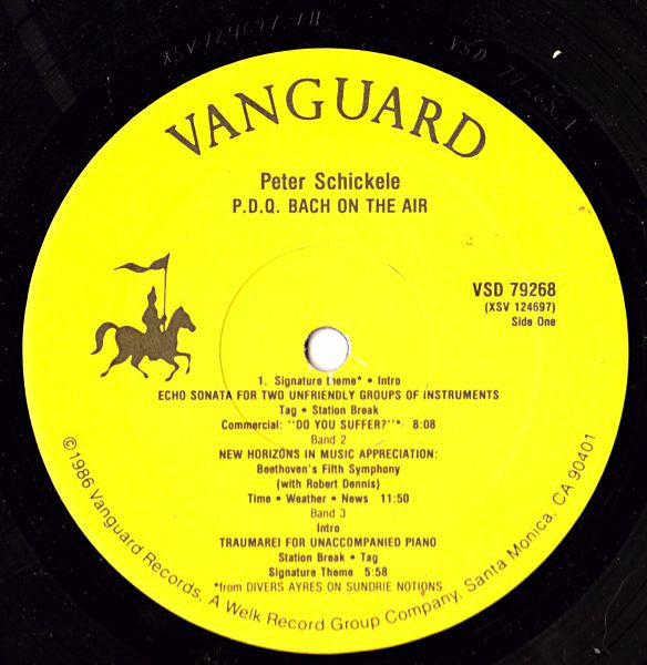 P.D.Q. Bach With Peter Schickele : P.D.Q. Bach On The Air (LP, Album, RE)