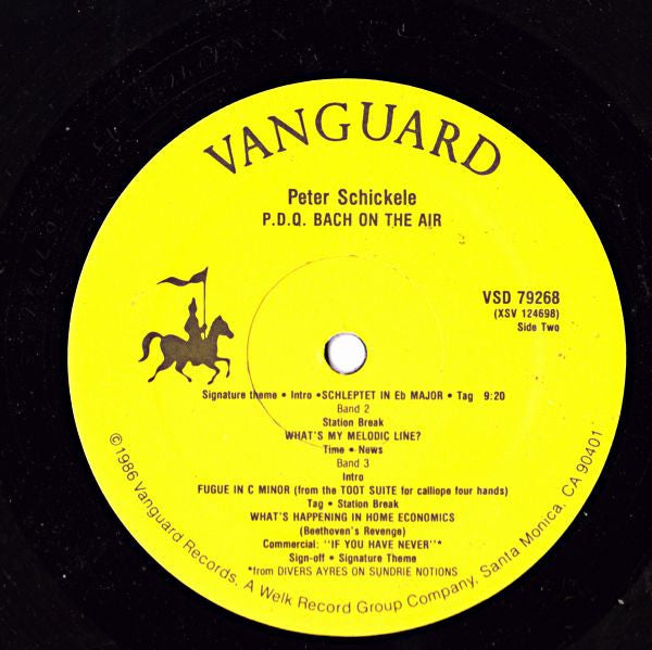 P.D.Q. Bach With Peter Schickele : P.D.Q. Bach On The Air (LP, Album, RE)