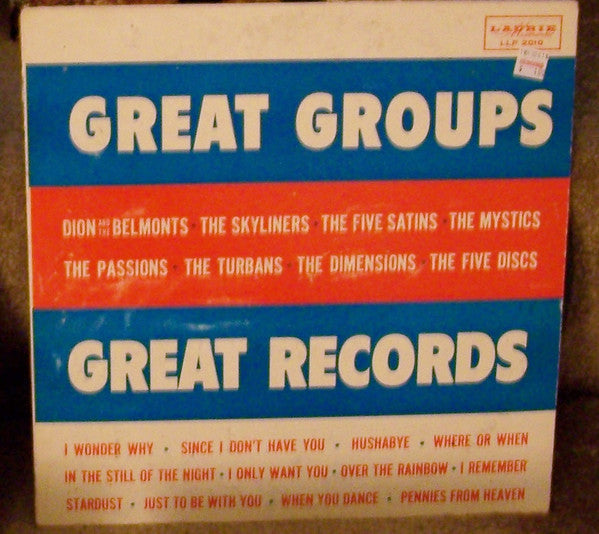 Various : Great Groups Great Records (LP, Comp)