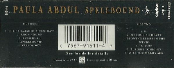 Paula Abdul : Spellbound (Cass, Album)