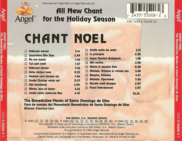 Coro De Monjes Del Monasterio De Santo Domingo De Silos : Chant Noel (CD, Comp)