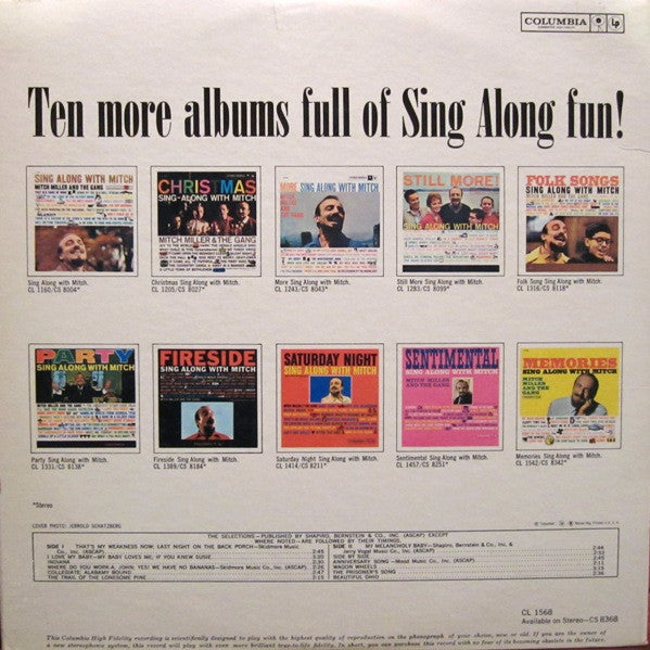 Mitch Miller And The Gang : Happy Times!‒Sing Along With Mitch (LP, Album, Mono, Gat)