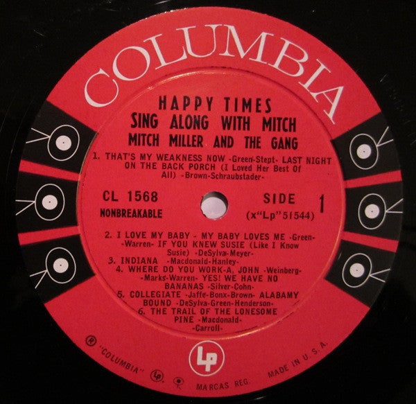 Mitch Miller And The Gang : Happy Times!‒Sing Along With Mitch (LP, Album, Mono, Gat)