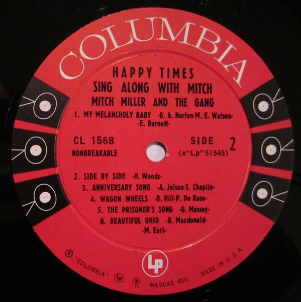 Mitch Miller And The Gang : Happy Times!‒Sing Along With Mitch (LP, Album, Mono, Gat)