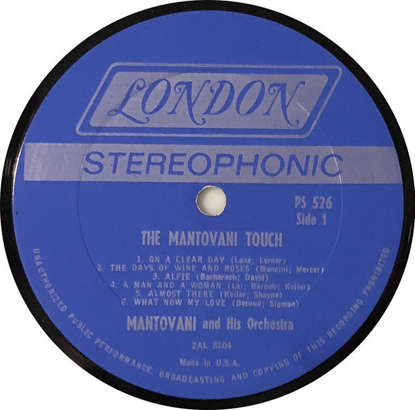 Mantovani And His Orchestra : The Mantovani Touch (LP, Album)
