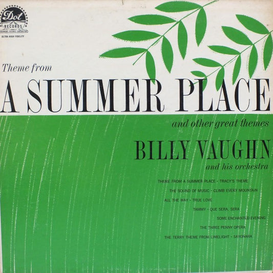 Billy Vaughn And His Orchestra : Theme From A Summer Place (LP, Album, Mono, ® O)