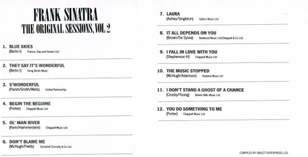 Frank Sinatra : The Original Sessions, Vol. 2 (CD, Comp)
