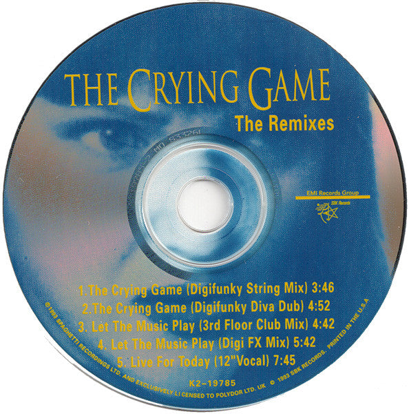 Various : The Crying Game (The Remixes) (CD, Single)