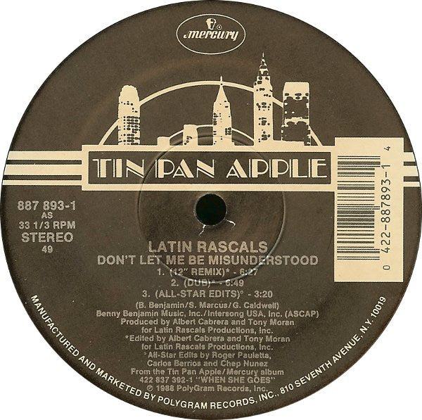 The Latin Rascals : Don't Let Me Be Misunderstood (12")