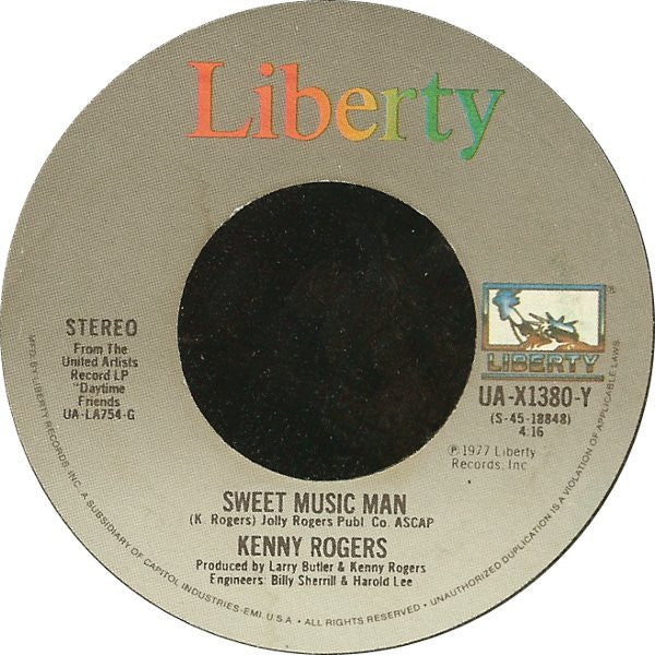 Kenny Rogers : Lady / Sweet Music Man (7", Single, Win)