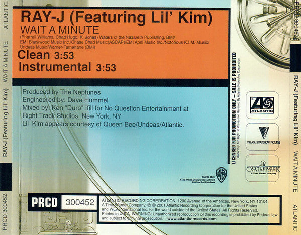 Ray J Featuring Lil' Kim : Wait A Minute (CD, Single, Promo)