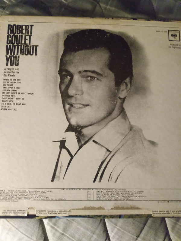 Robert Goulet : Without You (LP, Album, Mono)