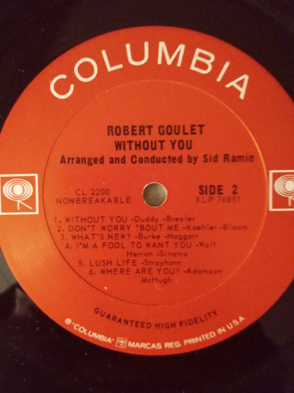 Robert Goulet : Without You (LP, Album, Mono)