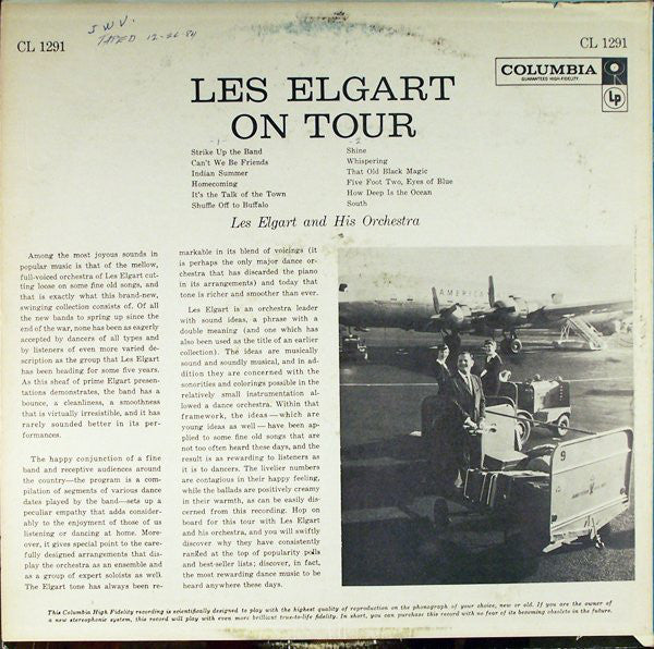 Les Elgart : On Tour (LP, Album, Mono)