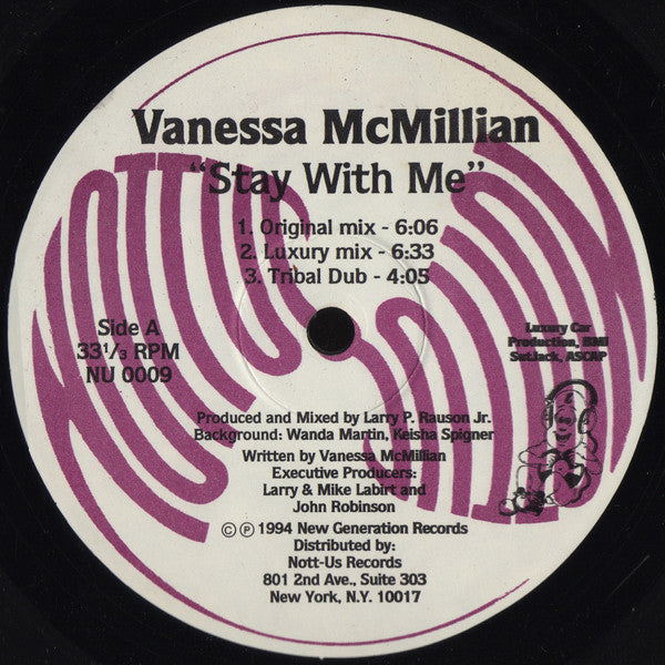 Vanessa McMillian : Stay With Me (12")