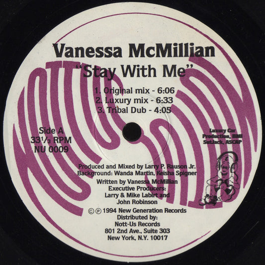 Vanessa McMillian : Stay With Me (12")