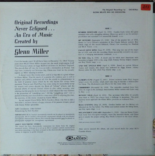 Glenn Miller And His Orchestra : The Original Recordings (LP, Comp, RM, Hol)