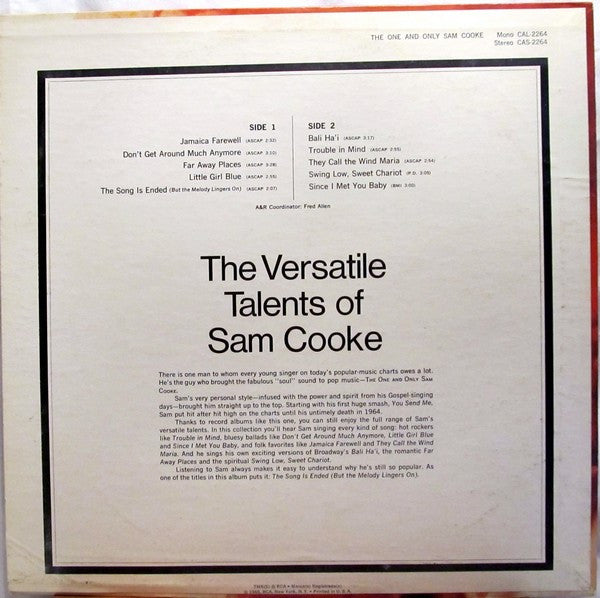 Sam Cooke : The One And Only Sam Cooke (LP, Comp)