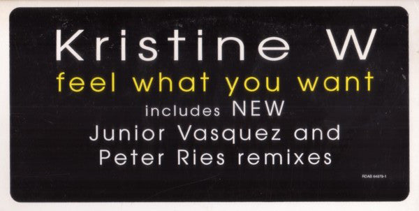 Kristine W : Feel What You Want (12", Promo)
