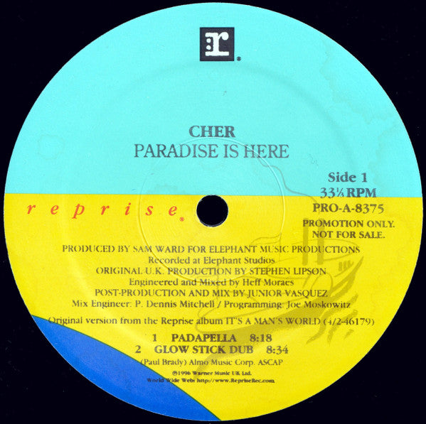 Cher : Paradise Is Here (12", M/Print, Promo)