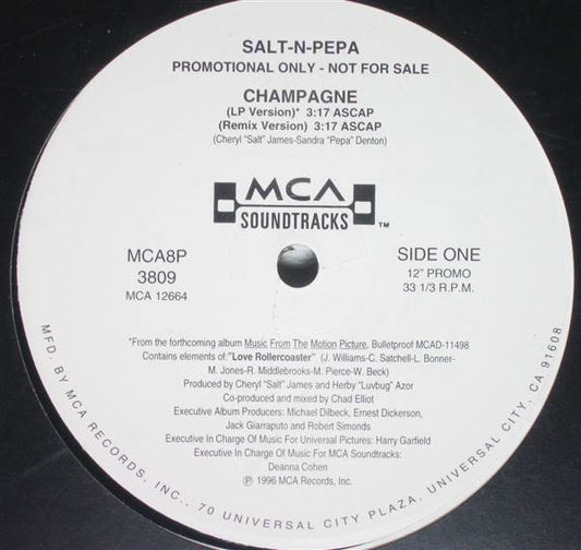 Salt 'N' Pepa : Champagne (12", Promo)