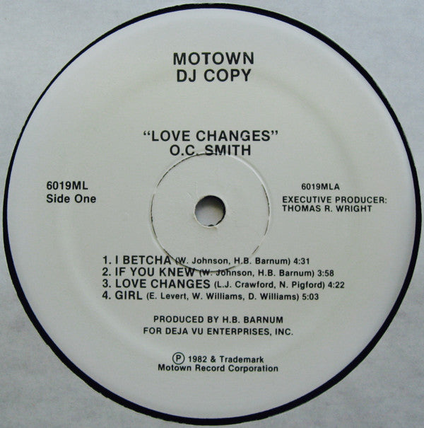 OC Smith : Love Changes (LP, Album, Promo)