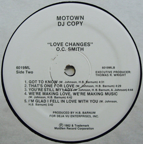 OC Smith : Love Changes (LP, Album, Promo)