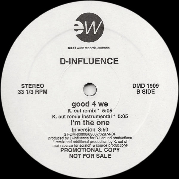 D'Influence : Good 4 We (12", Promo)