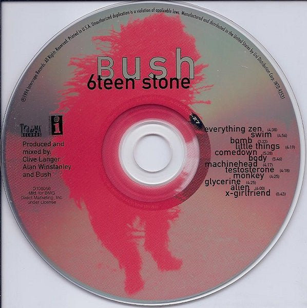 Bush : Sixteen Stone (CD, Album, Club, RE)