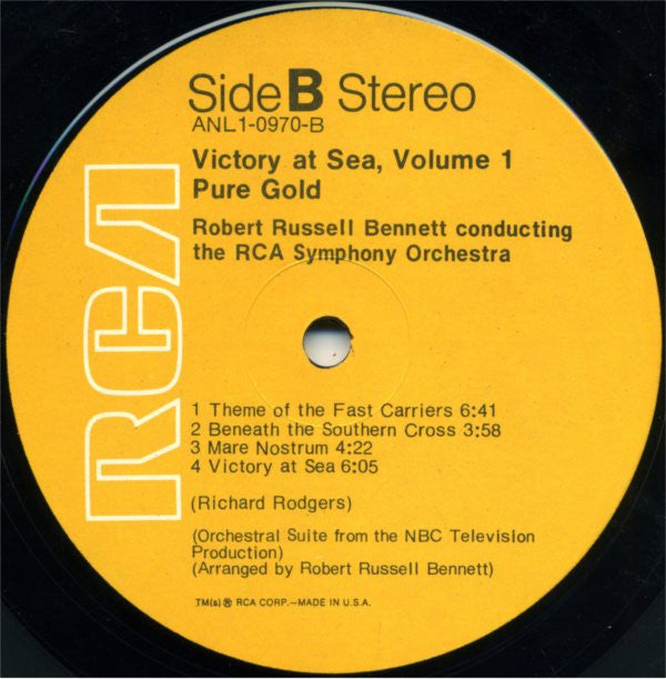 Richard Rodgers / Robert Russell Bennett / RCA Victor Symphony Orchestra : Victory At Sea Volume I (LP, Album, RE, Ind)