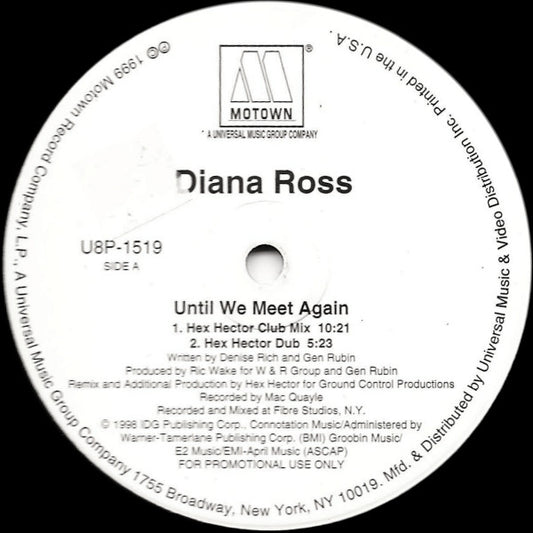 Diana Ross : Until We Meet Again (12", Promo)