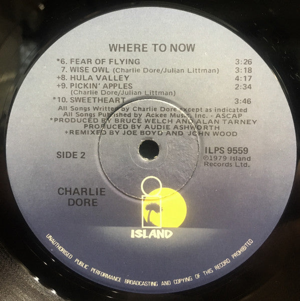 Charlie Dore : Where To Now (LP, Album, Los)