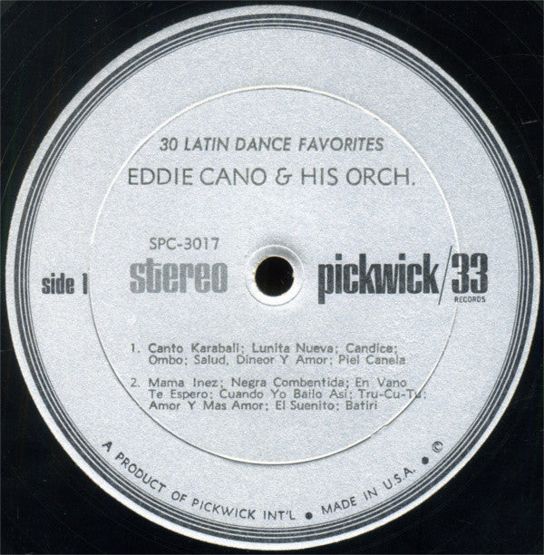 Eddie Cano And His Orchestra : 30 Latin American Favorites (LP)