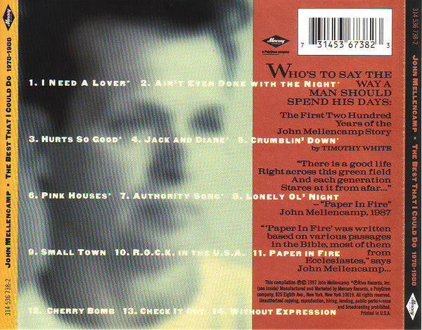 John Cougar Mellencamp : The Best That I Could Do (1978-1988) (HDCD, Comp, PMD)