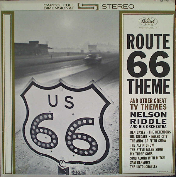 Nelson Riddle And His Orchestra : Route 66 And Other T.V. Themes (LP, Album)